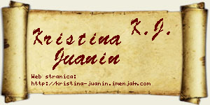 Kristina Juanin vizit kartica